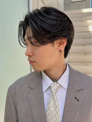 ショート メンズ センターパート/ 暖色カラーayuのヘアスタイル