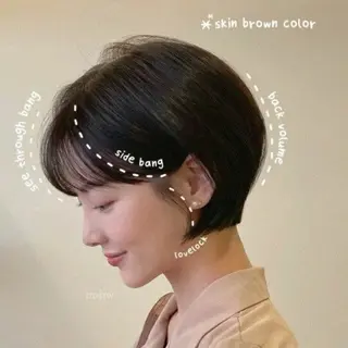 ショート カラー ミディアムヘア Chifumiのヘアスタイル