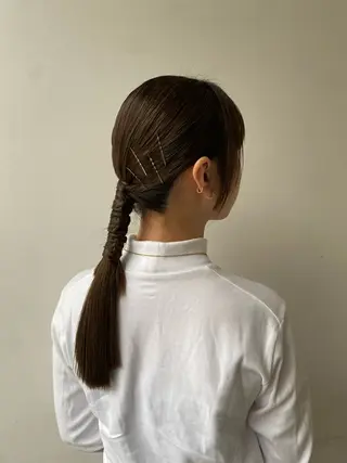 セミロング ヘアアレンジ 髙木美緒🌿 レイヤー/アレンジのヘアスタイル