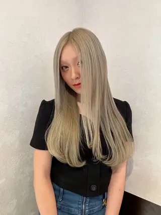 カラー nehus nagaoka所属・🖤複雑履歴ブリーチ Mizuki 🖤のヘアスタイル