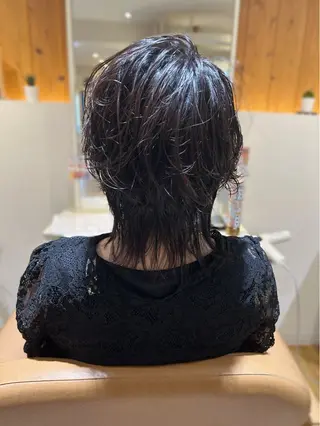 ミディアム パーマ Halo/長居美容室 ショート/ROKIのヘアスタイル