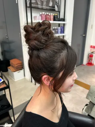 セミロング ヘアアレンジ alpha. カラーエクステ下妻のヘアスタイル