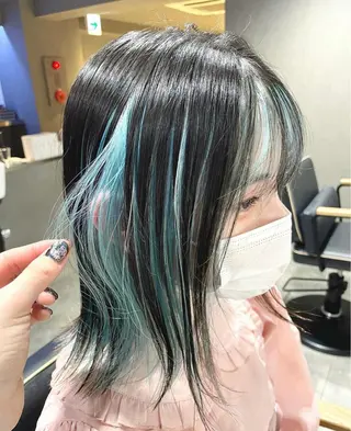 ミディアム カラー パーマ、ストパー モデル募集、ちはるのヘアスタイル