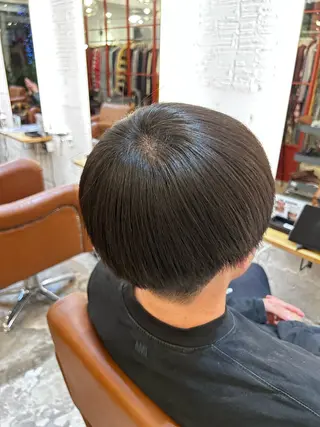 ミディアム メンズ AMBERGLEAM Hair&Cloth Yoga所属・Ryo☘縮毛矯正/ メンズ/ブリーチ/のヘアスタイル