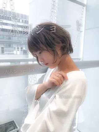 ショート カラー 顔周りレイヤー/ボブ 銀座✨中野まさひろのヘアスタイル