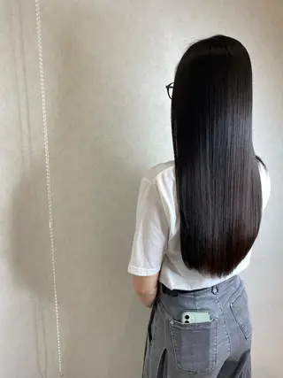 ロング ムトウセイマ/艶髪 /艶ケアWブリーチのヘアスタイル