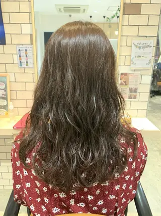 セミロング パーマ ヘアアレンジ 遊佐 瑞紀のヘアスタイル