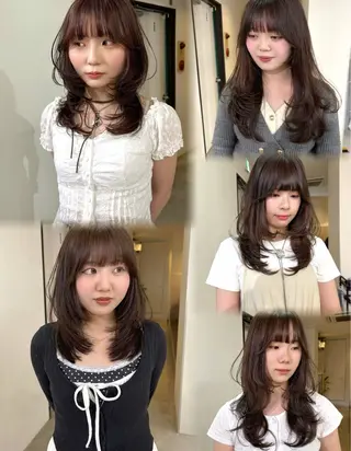 ロング カラー mizuki/ピンク ベージュ.レイヤーのヘアスタイル