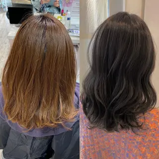 ミディアム カラー 透明感🫧 佐藤歩夢のヘアスタイル