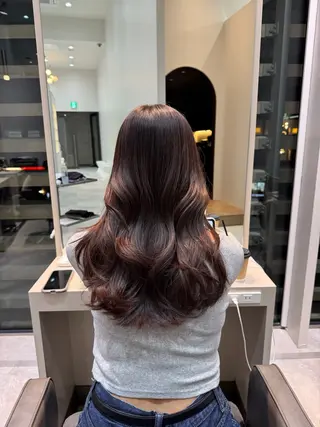 ロング カラー COALL nex the salon所属・透け感グレージュ ふうか 渋谷のヘアスタイル