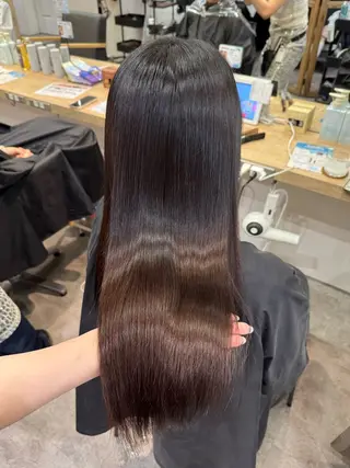 ロング 艶カラーヘアアレンジ 縮毛矯正🍓ひふみのヘアスタイル