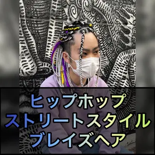 ショート カラー パーマ ヘアアレンジ メンズ haco+所属・🌈派手髪エクステ ブレイズ🌈ひろとのヘアスタイル