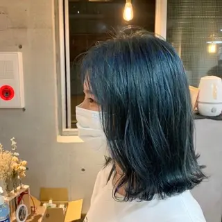 セミロング カラー しのはら まどかのヘアスタイル