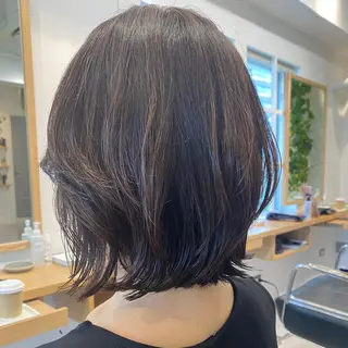 ミディアム カラー パーマ ヘアアレンジ ツヤ髪 ／髪質改善 松岡将太郎のヘアスタイル