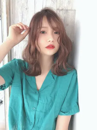 ミディアム 💗艶カラー💗 CECILのヘアスタイル