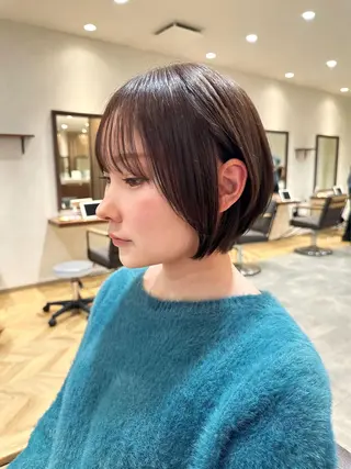 ショート かえ🩶韓国ボブ🎀 透明感カラー🥣のヘアスタイル