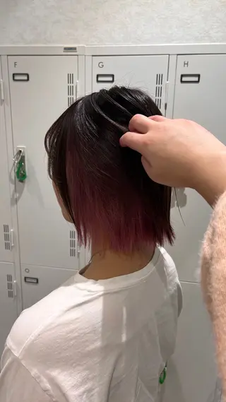 ショート カラー mitsuki🎀 ブリーチ/エクステのヘアスタイル