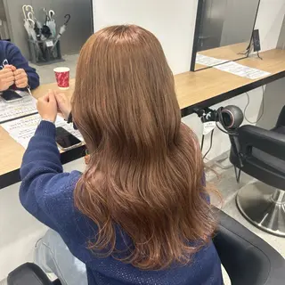 ロング カラー YUKA🤍ベージュ /ミルクティーのヘアスタイル