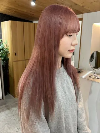 ロング カラー ヘアアレンジ 韓国/ハイトーン/ ボブ🎀MIKU🎀のヘアスタイル