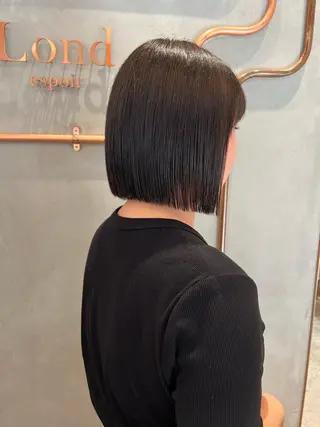 ショート カラー ボブ/巻ける縮毛矯正 /韓国レイヤーはなのヘアスタイル