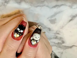 ネイル 痛ネイル🩶推し活 🤍店長sagawaのネイルデザイン