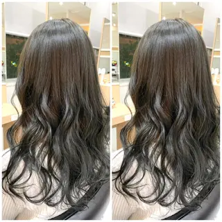 ロング カラー 髪質改善🩵艶髪 ストレート🩵山口のヘアスタイル