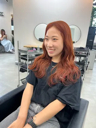 ロング 暖色カラー/レイヤー カット☁️MEI☁️のヘアスタイル