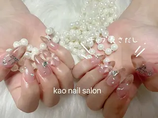 ネイル kao nail マグネット/長さだしのネイルデザイン