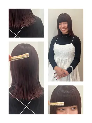 ミディアム カラー 似合わせカット🌼 沙奈のヘアスタイル