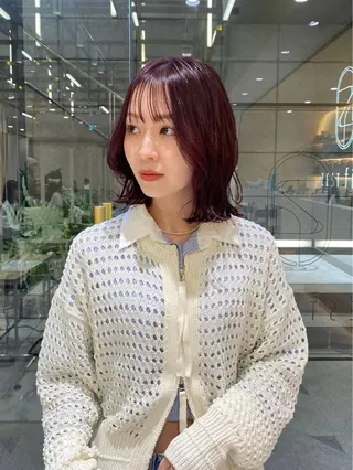 ミディアム カラー hina☺︎ 髪質改善/ストレートのヘアスタイル