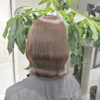 カラー 赤み消しベージュ🌿 トレンド美髪🌿福岡のヘアスタイル