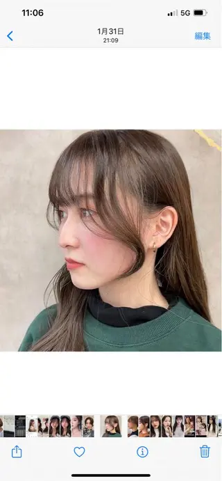 ロング レイヤー、美髪矯正 🌹韓国ヘア芹奈のヘアスタイル