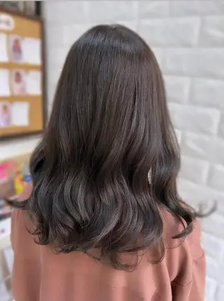 セミロング カラー 韓国ヘア ♡tomimaのヘアスタイル