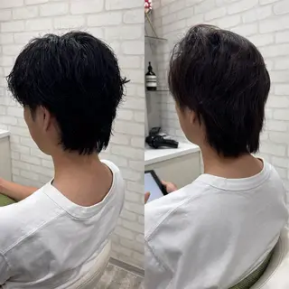 ショート パーマ メンズ Real me　京都 四条烏丸ドゥエ店所属・タナカ｜ 京都美容師のヘアスタイル