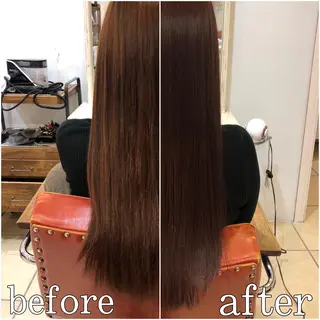 ロング カラー \脱・うねり& 広がり/gite菊のヘアスタイル