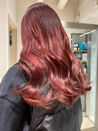 ロング カラー 🍋暖色カラーヘアア レンジniina🍋のヘアスタイル