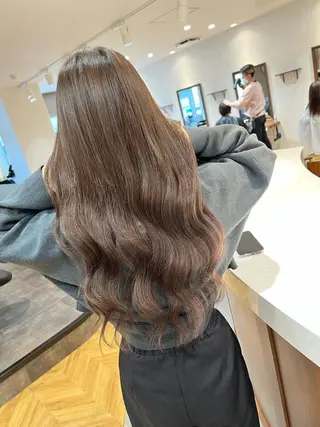 ロング ARIA💎縮毛矯正 ブリーチ💎複雑履歴のヘアスタイル