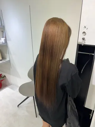 ロング カラー ブリーチなしWカラー /艶カラー✨のヘアスタイル