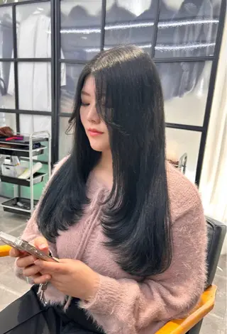 ロング カラー 韓国×髪質改善カラー 💎hinaのヘアスタイル