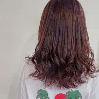 ロング カラー ヘアアレンジ なつき/艶ピンク/ girly hairのヘアスタイル