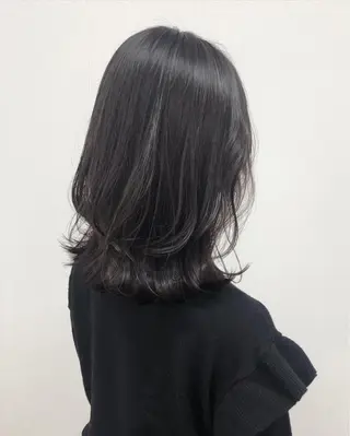 セミロング カラー ヘアアレンジ 酸性縮毛矯正🧴韓国 レイヤー/髪質改善のヘアスタイル