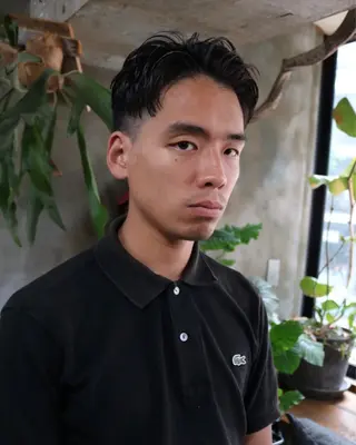 ショート パーマ メンズ 木村陸弥 透明感/ 赤み消し/オリーブのヘアスタイル