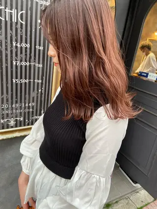 セミロング カラー GLROW haruhiのヘアスタイル