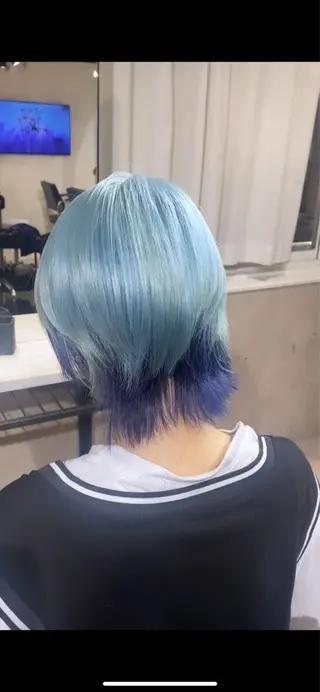 カラー Seleneコウキ ブリーチ/ハイトーンのヘアスタイル