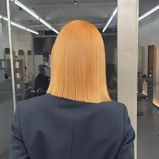 ショート カラー ムラ修正💎 艶髪ハイトーン💎のヘアスタイル