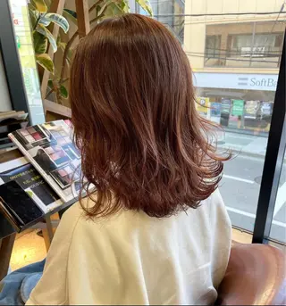 ミディアム パーマ 竹谷 奈津実のヘアスタイル