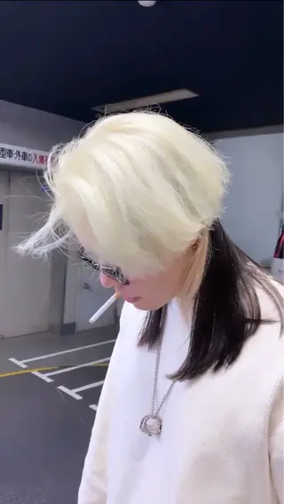 カラー 乾かしただけで艶髪✨ 縮毛矯正天王寺はやとのヘアスタイル