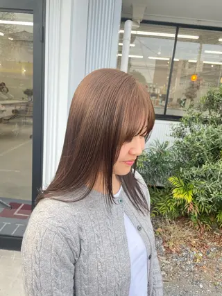 セミロング カラー Latte川原店所属・金古 美優のヘアスタイル