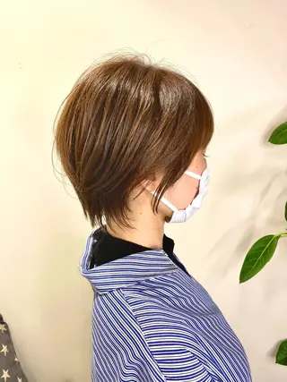 ショート ボブ韓国風レイヤー 髪質改善/畠中ケントのヘアスタイル
