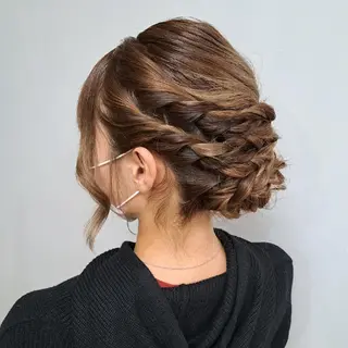 ヘアアレンジ 💜𝑳𝑼𝑵𝑨 🌻母良田愛美🌻のヘアスタイル